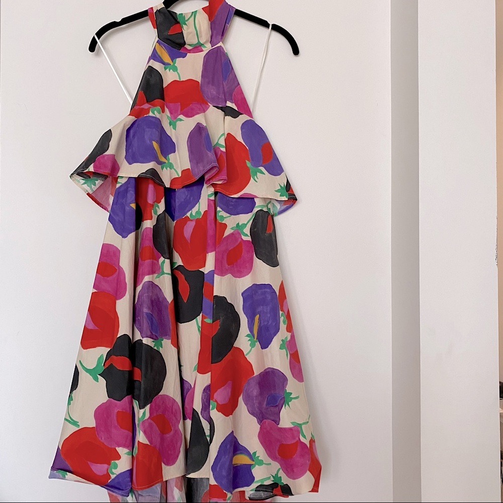 La Doublej Bonbon Poppy Halter Mini Dress Size XS